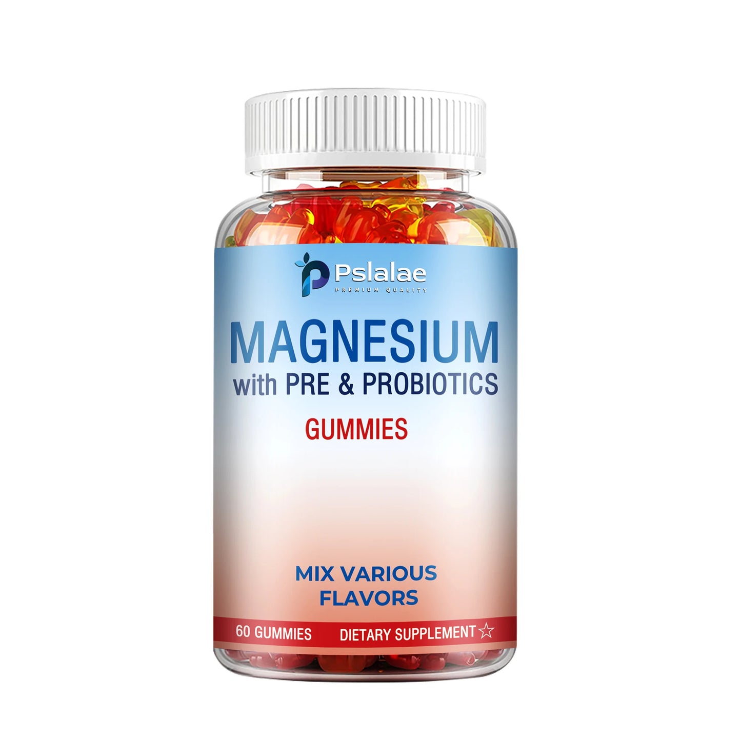 Magnesium Citrate - Supports Muscles, Nerves, Bones and Heart, Reduce Stress and Improve Sleep - 60 Gummies One-Trial stage United States