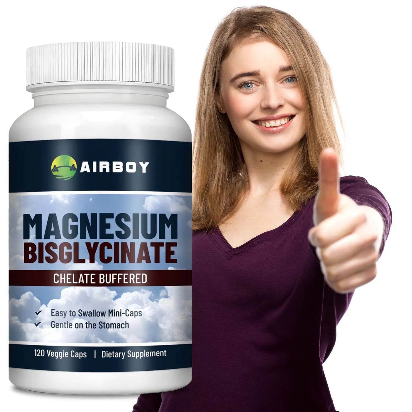 Magnesium Bisglycinate Supplement - Muscle, Nerve, Sleep, Joints, Bones Health, Immune & Energy - 120 Capsules