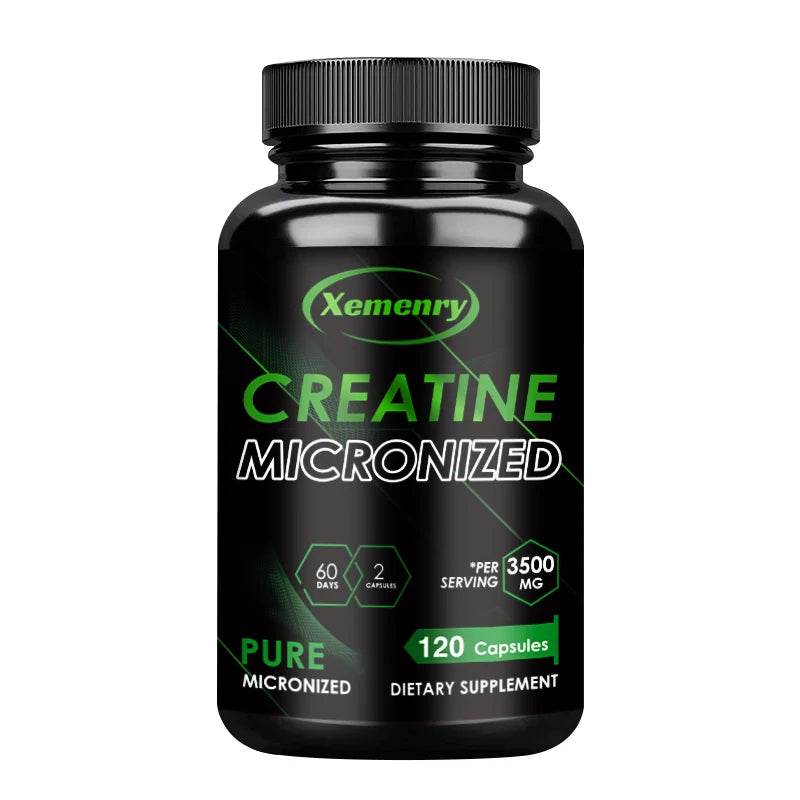 Creatine Monohydrate Capsules - Boosts Energy Levels, Builds Muscle Mass and Promotes Muscle Recovery - 120 Capsules 120 Capsules United States