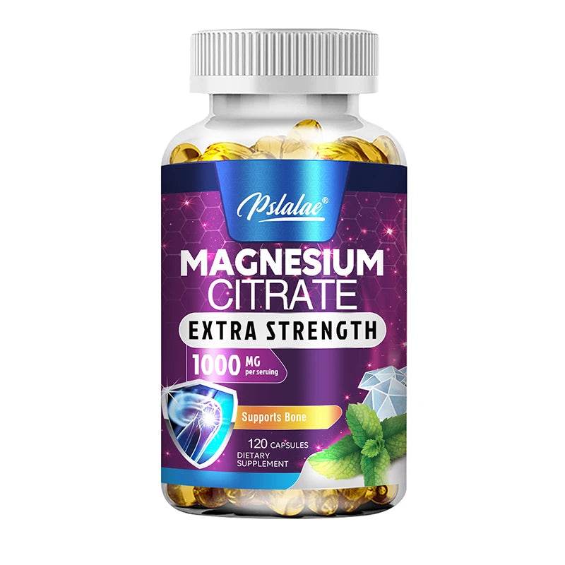 Magnesium Citrate 1000mg - Maximum Absorption for Muscle, Nerve, Bone and Heart Health - 120 Capsules 120 Capsules United States