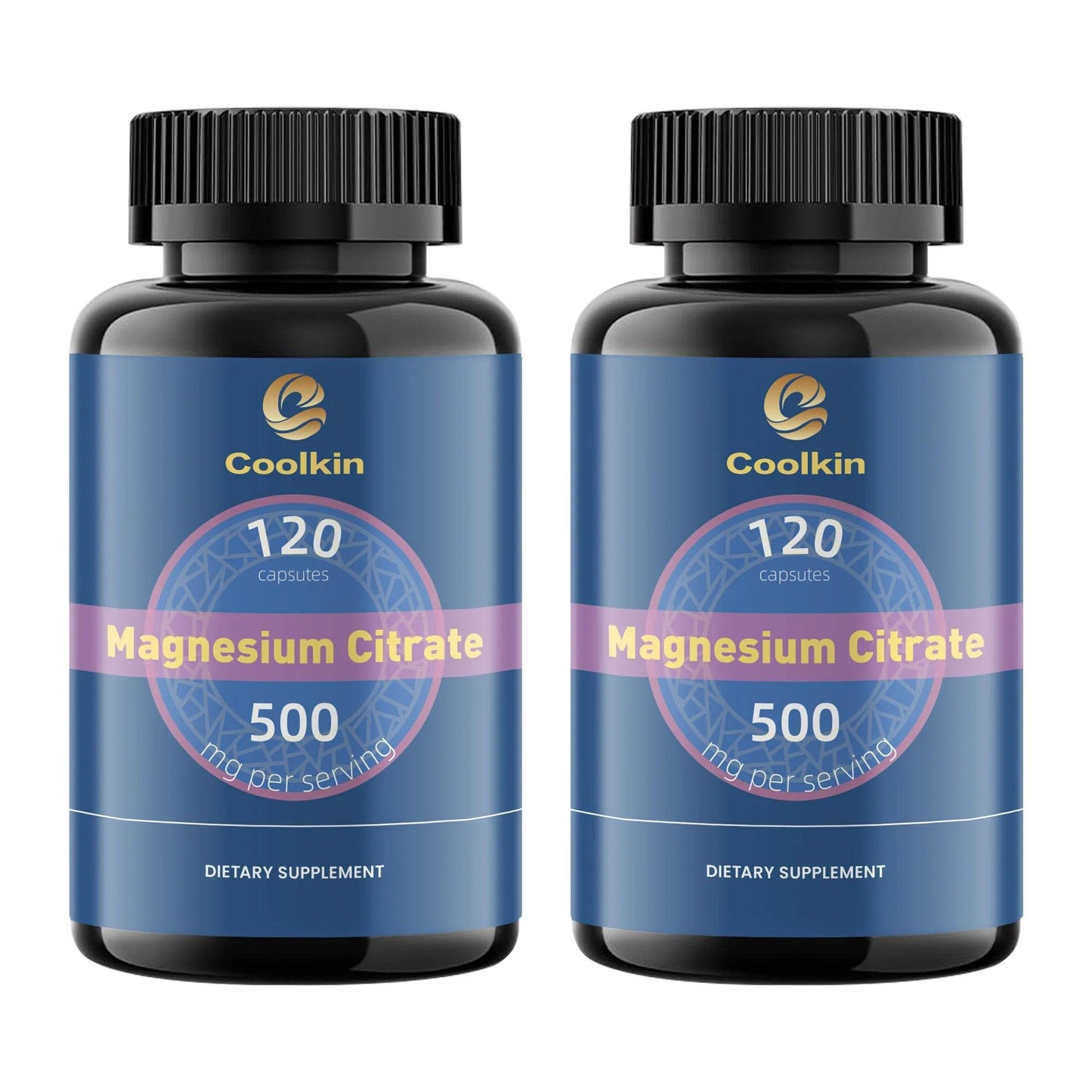 Magnesium Citrate Capsules - Muscle, Bone, Heart, Nervous System Support, Improve Sleep - 120 Capsules Two - More favorable United States