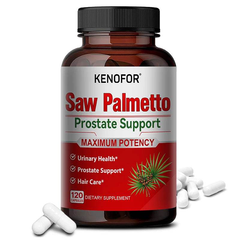 KENOFOR Saw Palmetto Extract Supplement - Supports Good Sleep, Prostate and Urinary Tract Health, Promotes Hair Growth United States 120 count