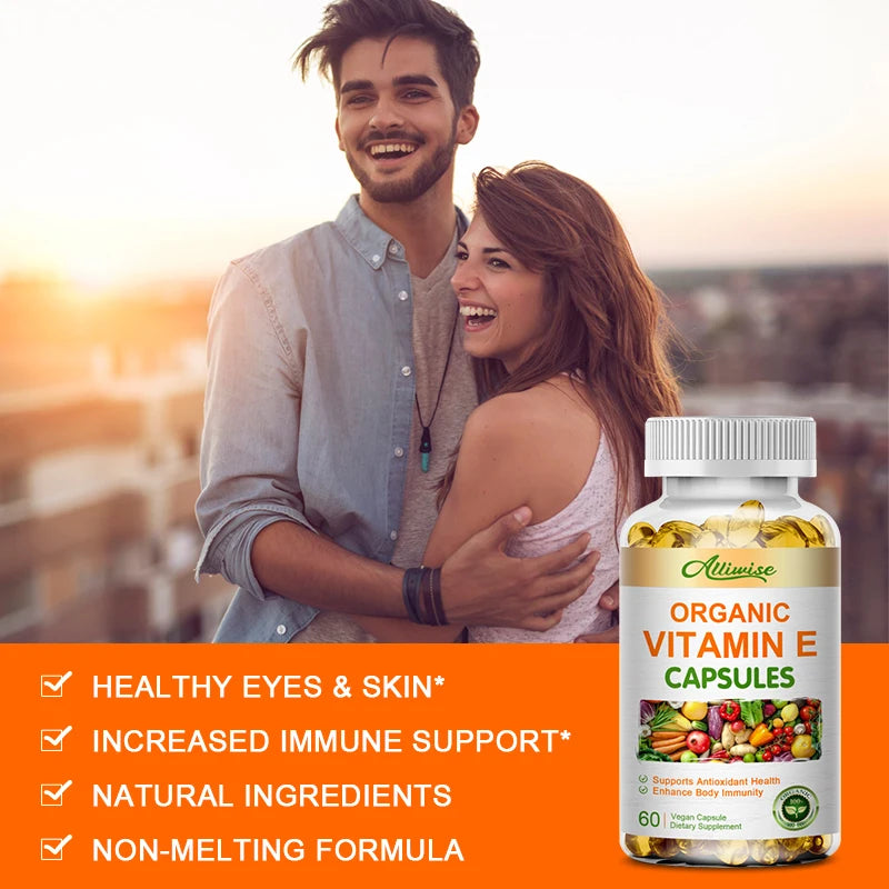 Vitamin E Capsules Helps Blood Birculation and Antioxidant & Brightens Skin Tone Daily Vitamin Supplement Beauty Health