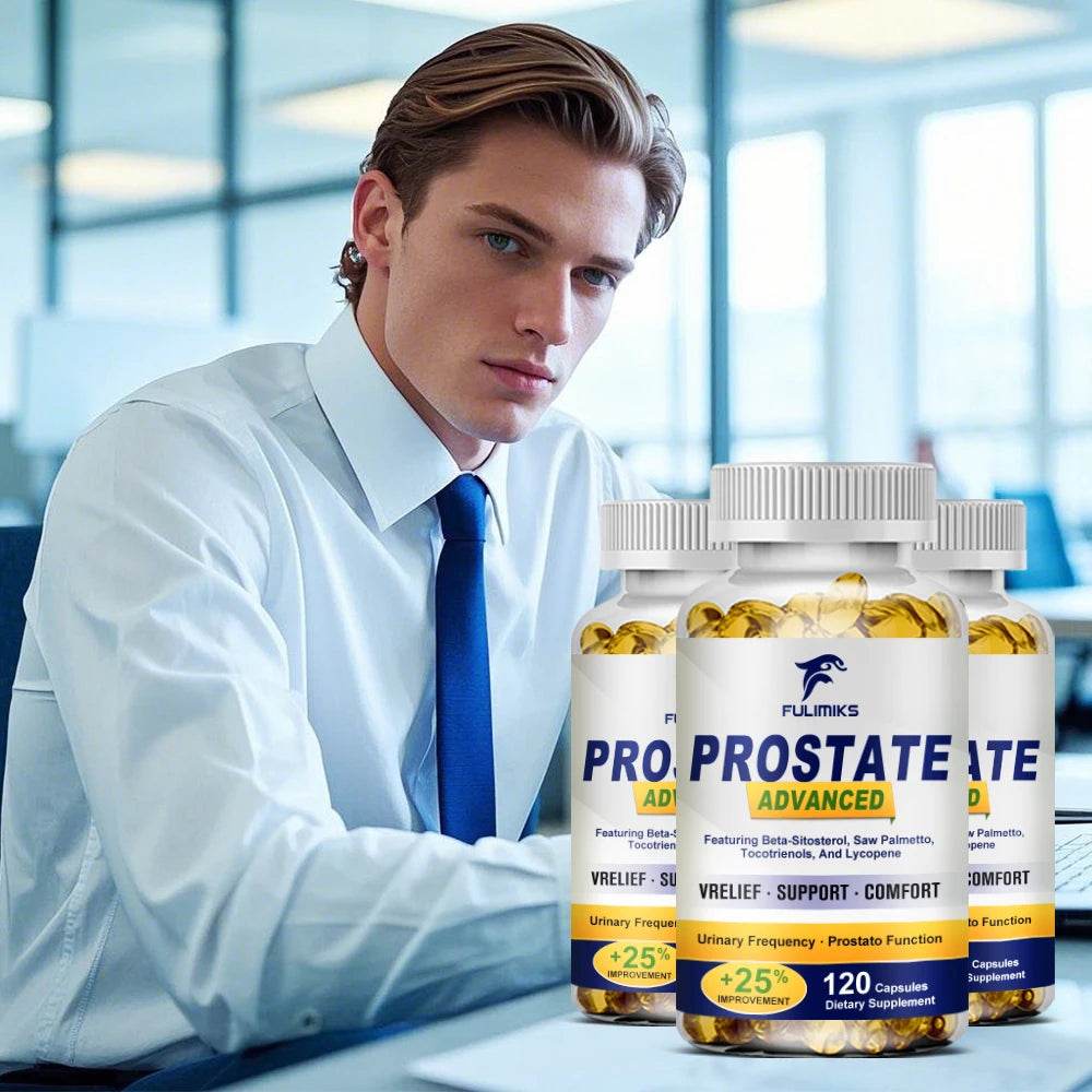 Prostate Advanced, Saw Palmetto Sitosterol Capsules for Men's Prostate Health, Hair Growth, Men's Health, Urinary Tract Health