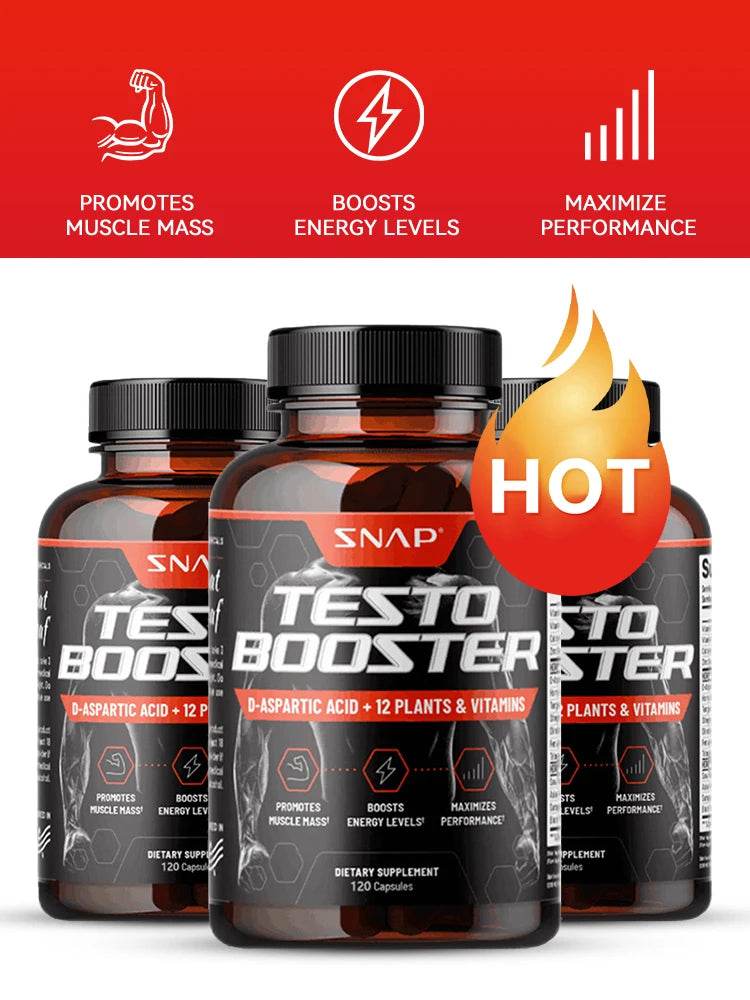 Men's Enhancer - Promotes Muscle Growth, Boosts Natural Energy, Stamina and Strength, 120 Capsules