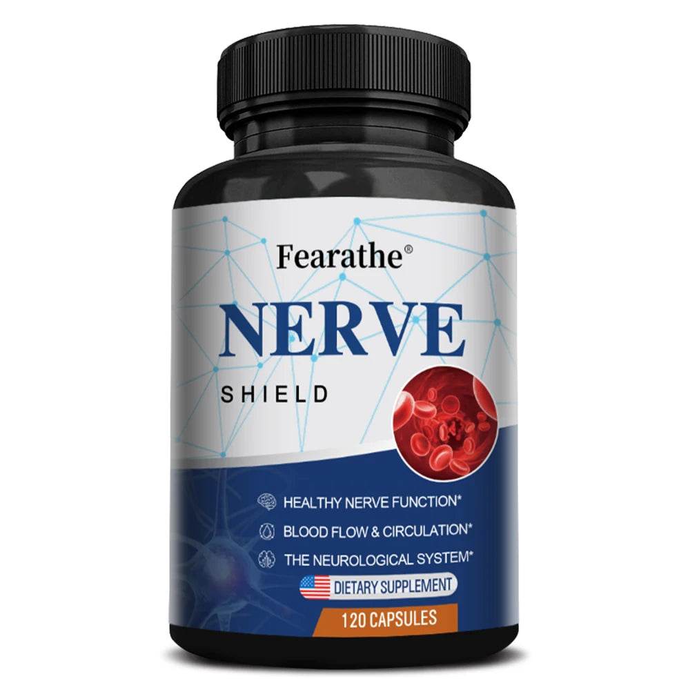 Nerve Support Supplement - Contains 600 Mg Daily Dose of Lipoic Acid for Healthy Nerve Function, Blood Flow and Circulation United States 120count