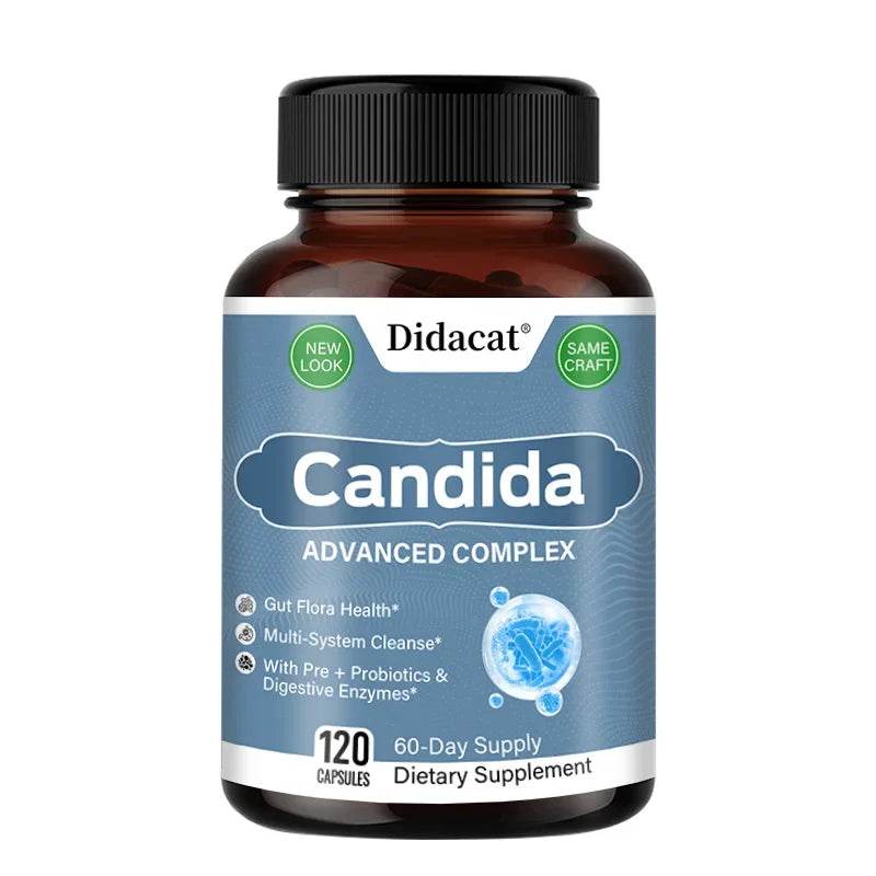 Candida Advanced Complex, Intestinal Supplement, Digestive Support, Constipation, Weight Loss, with Probiotic Digestive Enzymes United States 120 count