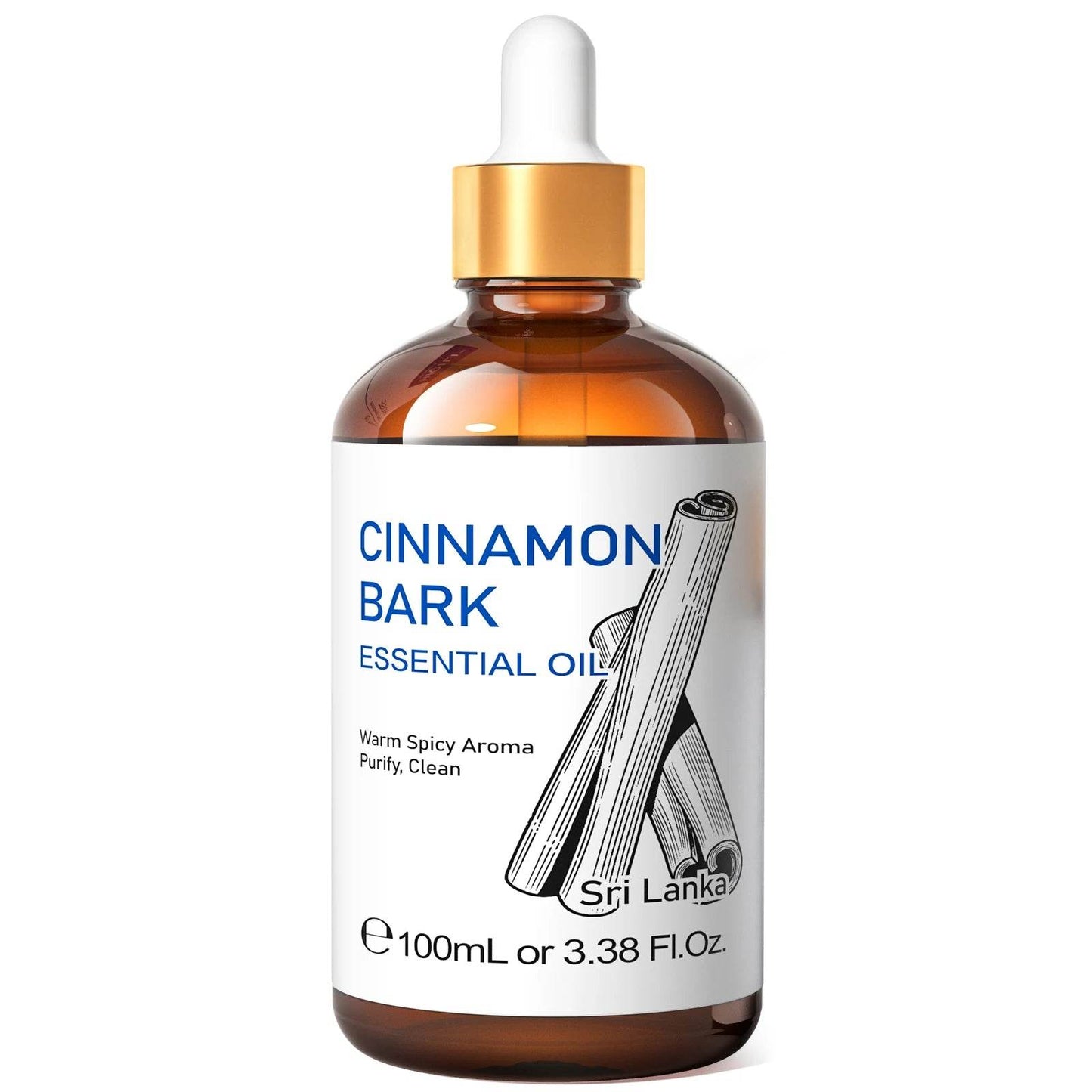 100ML Black Pepper Essential Oils, HIQILI 100% Pure Spice OIil Used for Diffuser, Humidifer, Relieving Stress, Making candles Cinnamon Bark 100ml