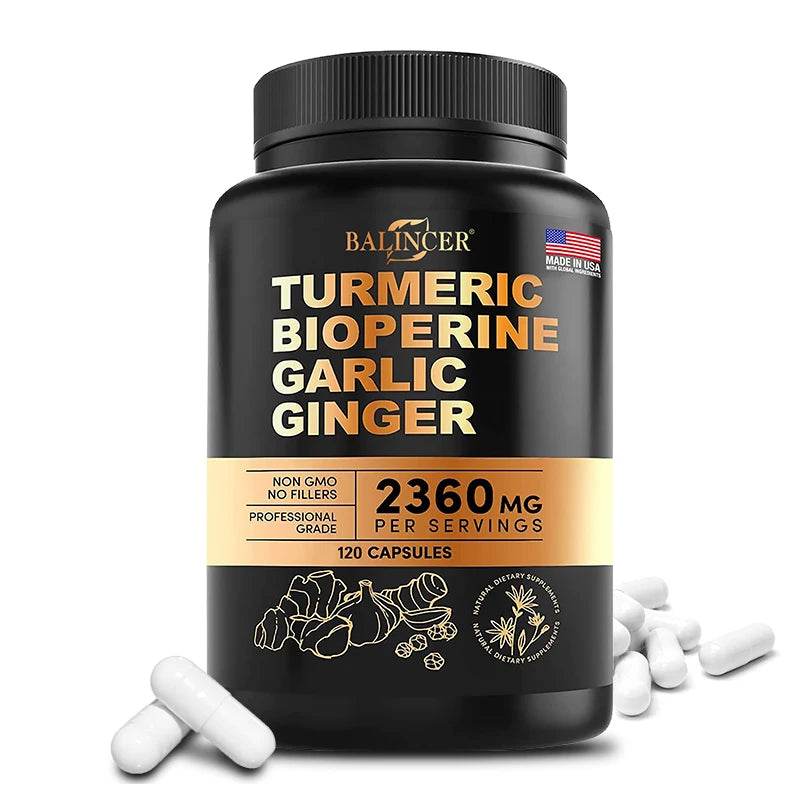 Balincer Turmeric Extract - helps fast absorption of vitamins and anti-inflammatory, joint muscle, immune system health (120 count-1 bottle) United States