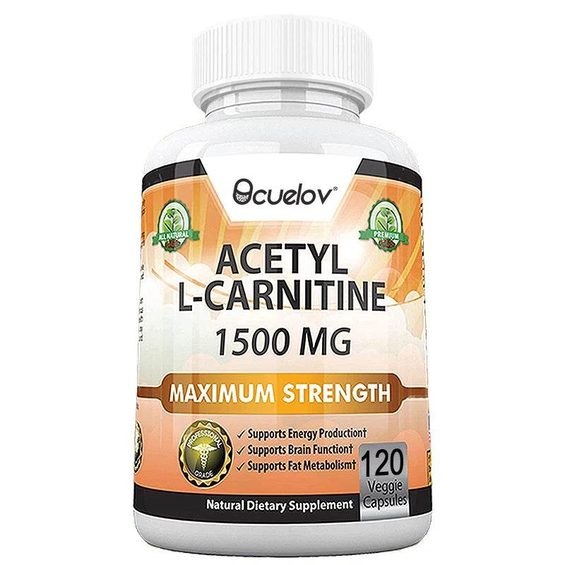 Acetyl L-Carnitine 1500 mg, Supports Efficient Energy Production, Brain Function, Fat Metabolism, 120 Capsules United States 120coumt