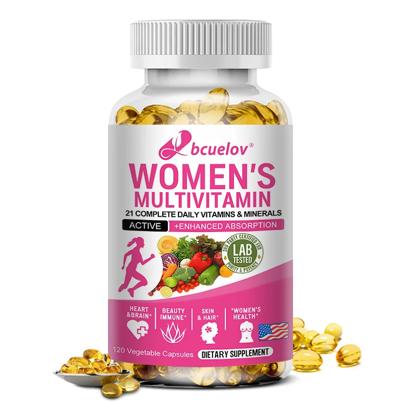 Multivitamins, accelerated metabolism antioxidant supplements, multivitamin supplements, immune women's multidimensional, cardio 120 count-3 bottle United States