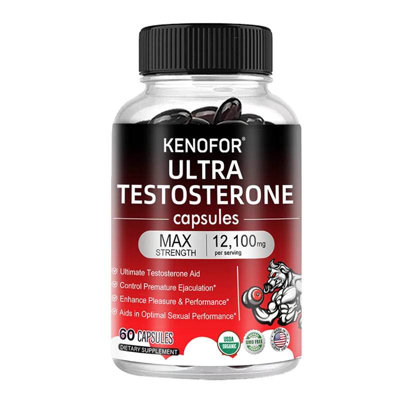 Male Strength Supplement - 12100mg Per Serving, Supports Energy, Endurance and Strength, Relieves Fatigue, Increases Muscle Mass United States 60count