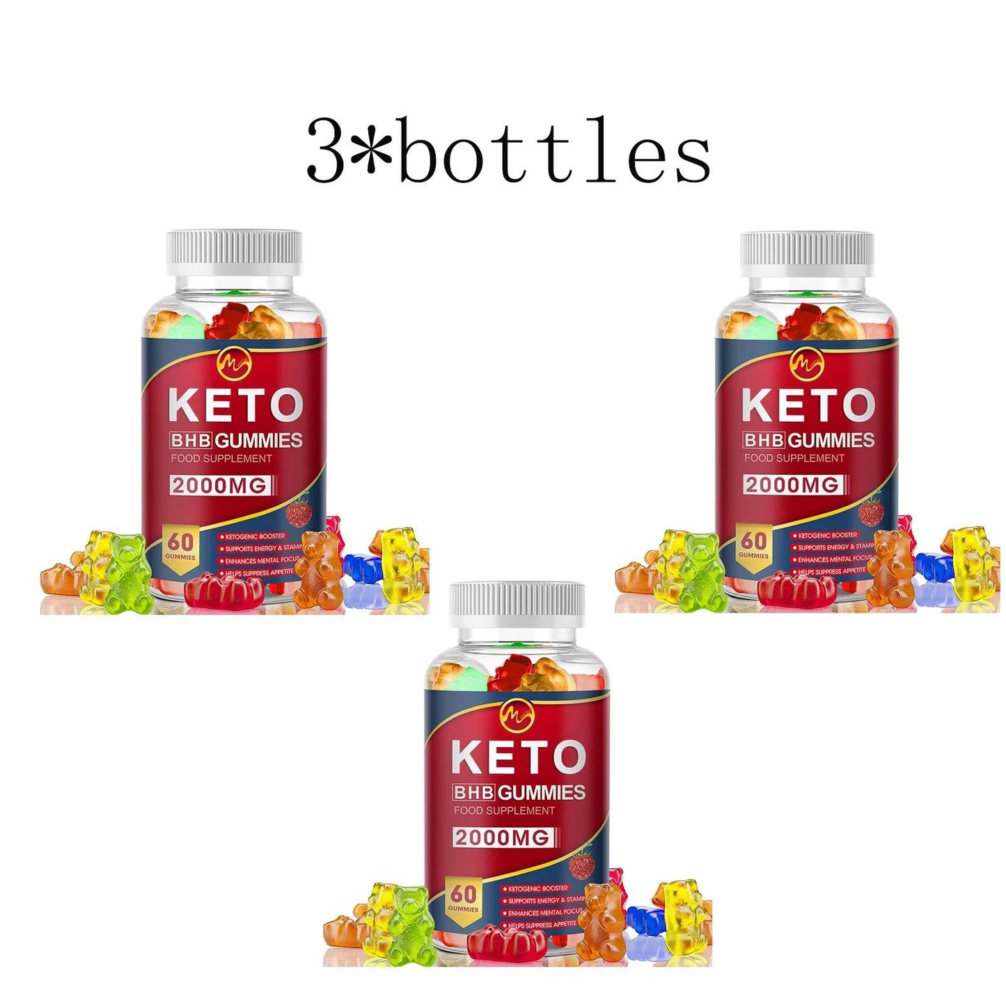 Keto Acv Gummies Help For Weight Loss Keto Gummy Supplement For Women And Men - Cleanse - Detox - Apple Cider Vinegar 3 bottles United States