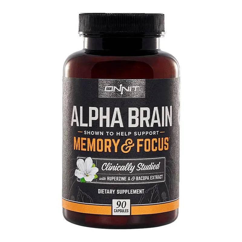 ONNIT Alpha Brain - Premium Nootropic Brain Supplement - Good for Focus, Concentration and Memory - 90 Capsules 90count United States