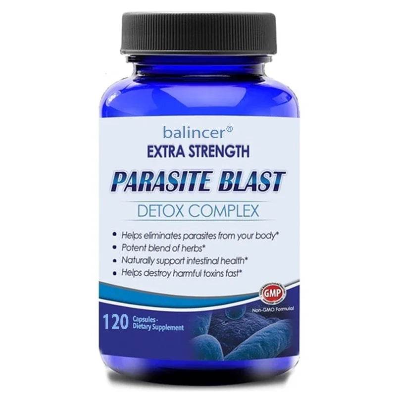 Ntibacterial PARASITE BLAST, Removes All Body Parasites, Natural Gut Health, Cleans Colon Detox + Cleanse, Liver Immunity United States 120 count