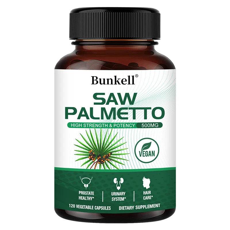 Saw Palmetto Supplement 500mg – Anti-Aging Hair Vitamins To Help with Hair Care, Support Urinary Tract and Prostate Health 120count United States