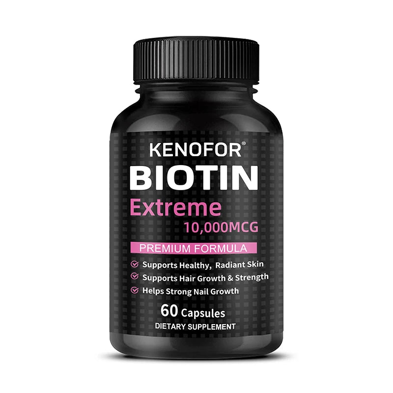 Biotin 10,000 Mcg - Vitamin Supplement To Support Energy Metabolism and Healthy Hair, Skin and Nails 60coumt United States