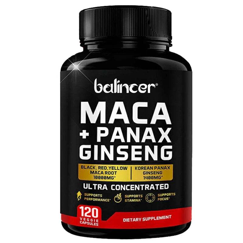 Maca Root (Black, Red, Yellow) 10,000 mg, Male Enhancement Supplement, Supports Increased Male Energy, 120 Capsules United States 120coumt