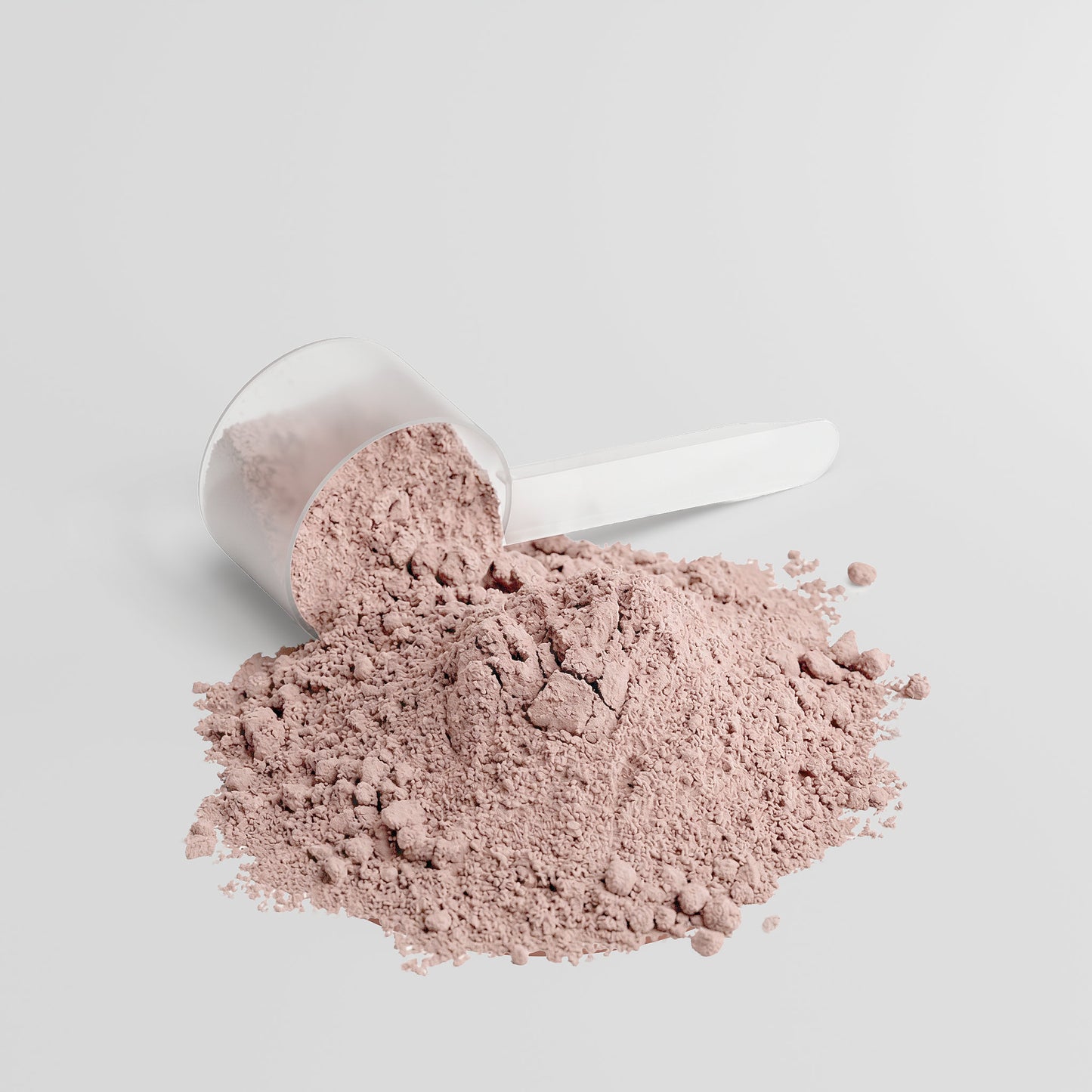 Roksy Protein Powder in Pink with a Measuring Scoop for Easy Serving