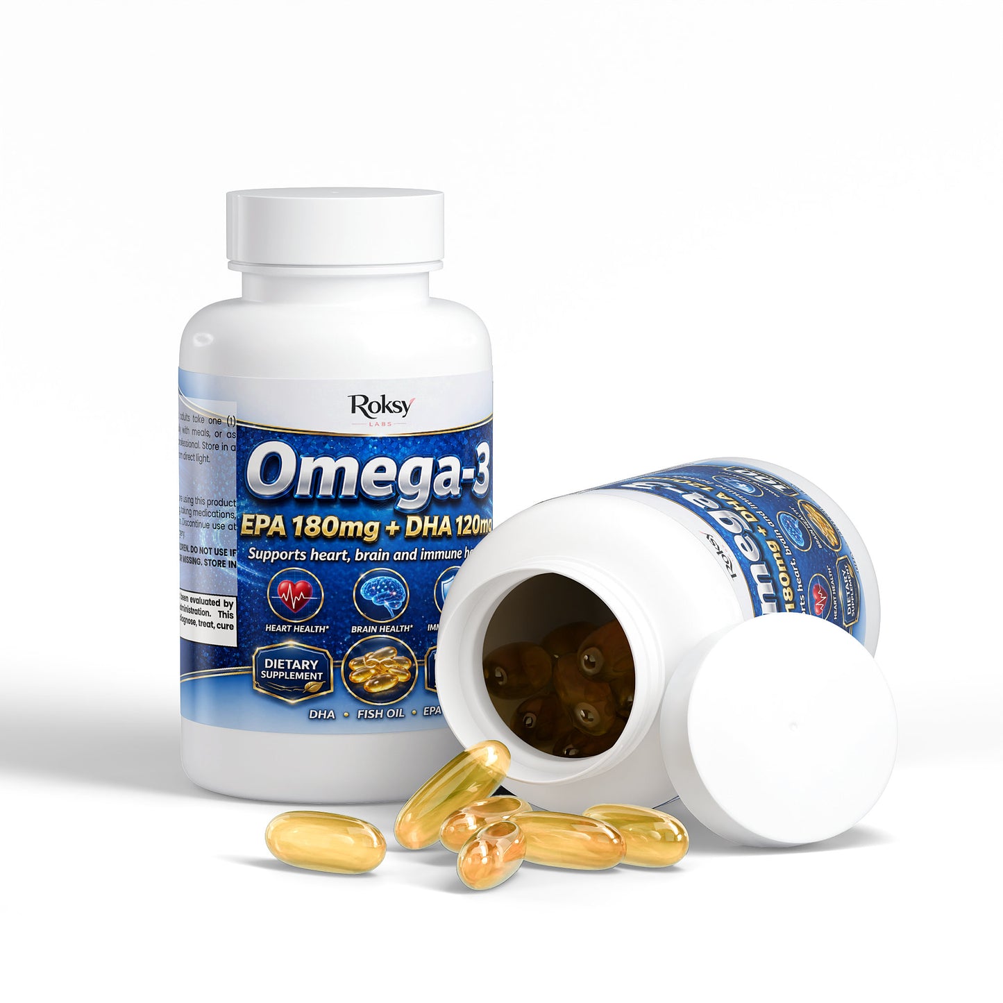 Omega-3 EPA 180mg + DHA 120mg - 100 Softgels