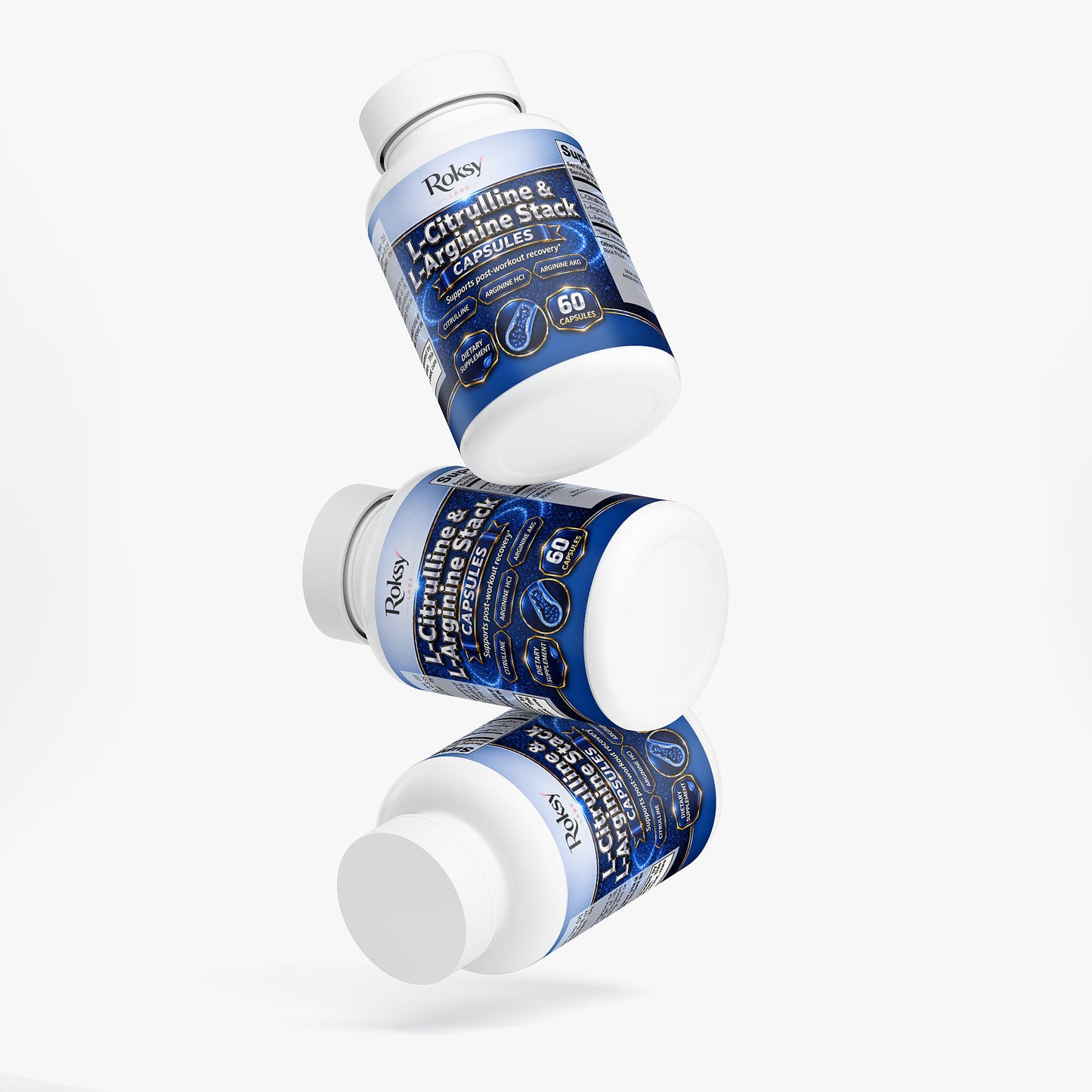 L-Citrulline et L-Arginine en stack 60 gélules pour l'entraînement