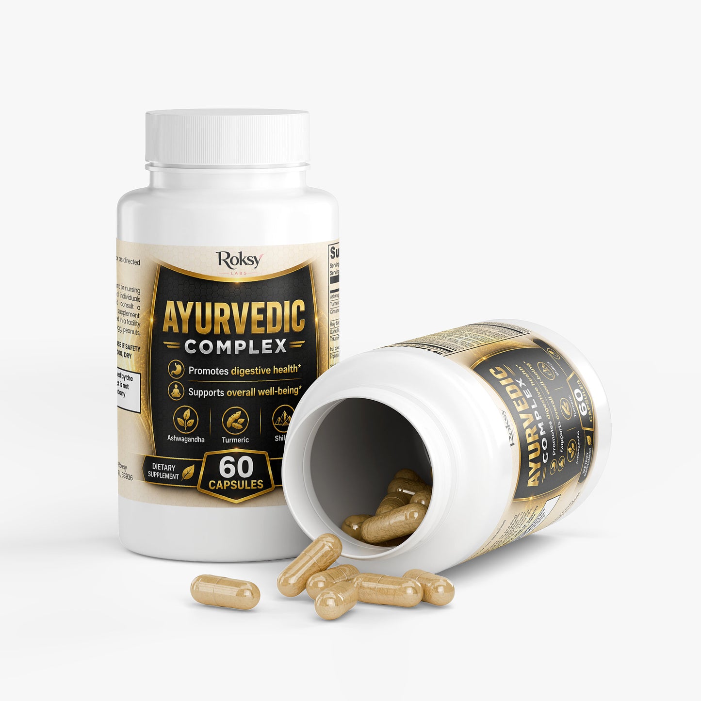 Ayurvedic Complex 60 caps Ashwagandha, Turmeric, Magnesium Stearate