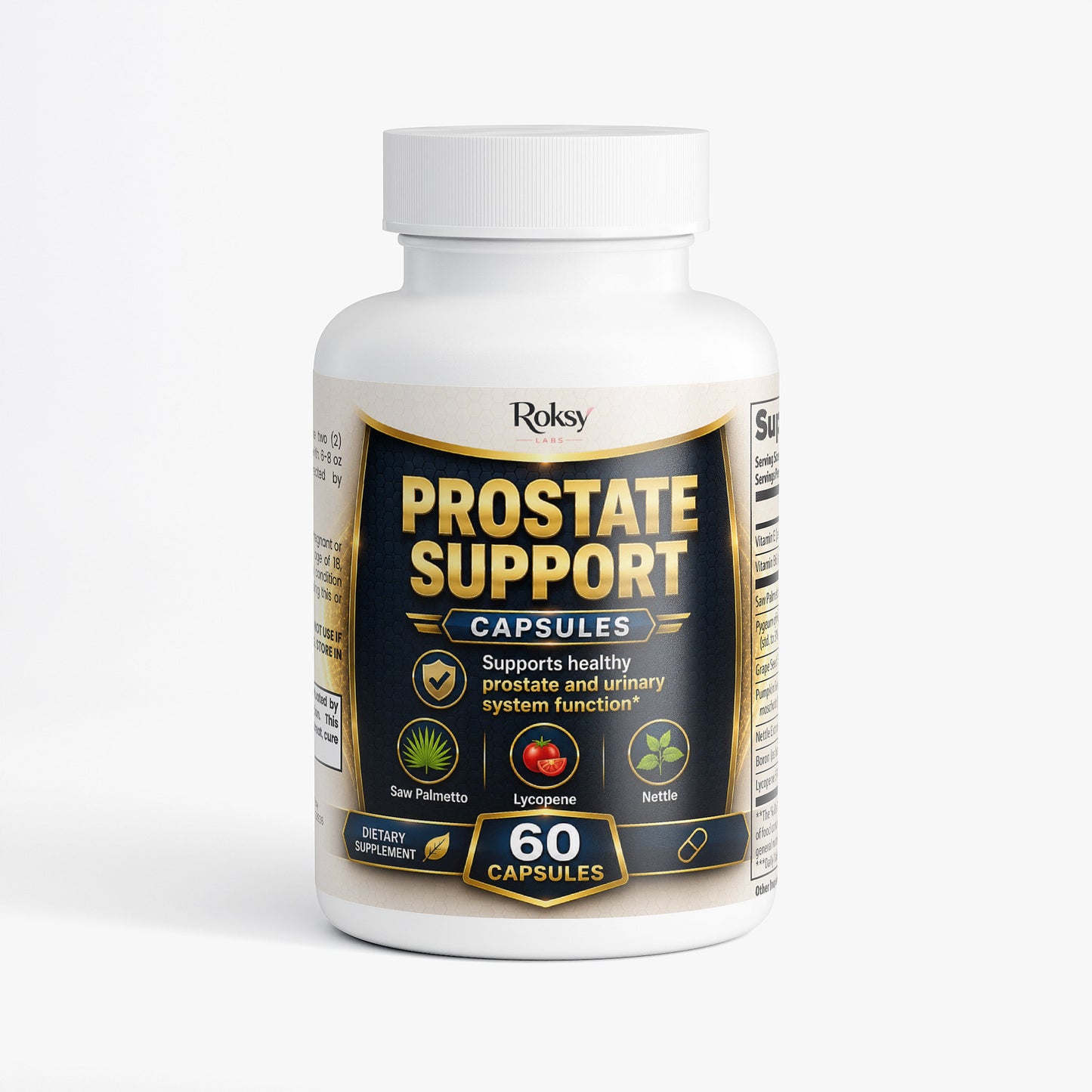 Prostate Support 60 Caps Saw Palmetto Nettle Pumpkin Seed Lycopene