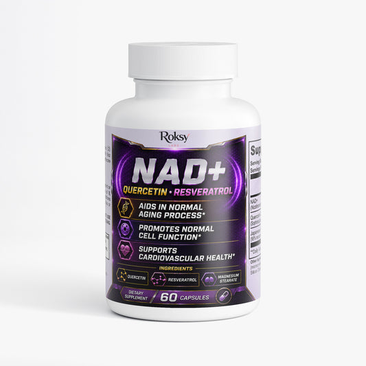NAD+ Anti-Aging with Quercetin, Resveratrol, Magnesium Stearate 60 caps