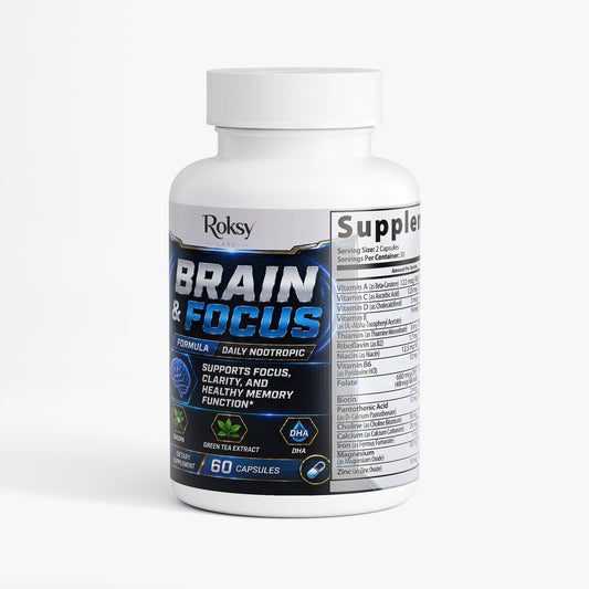 Brain & Focus Formula 60 Caps – Nootropic Brain Support for Memory & Energy
