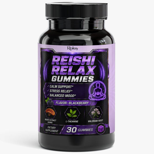 Reishi Relax Gummies 30 days supply - Calm support, Stress relief, Balanced mood