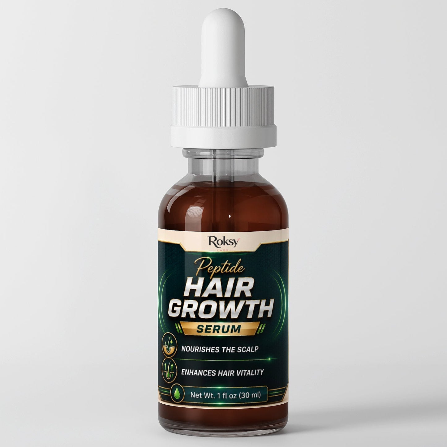 Peptide Hair Growth Serum 2 Pack | 5 Bioactive Peptides Rosemary Saw Palmetto Arginine | Hair Growth Scalp Nourishment and Hair Vitality | 30ml Each