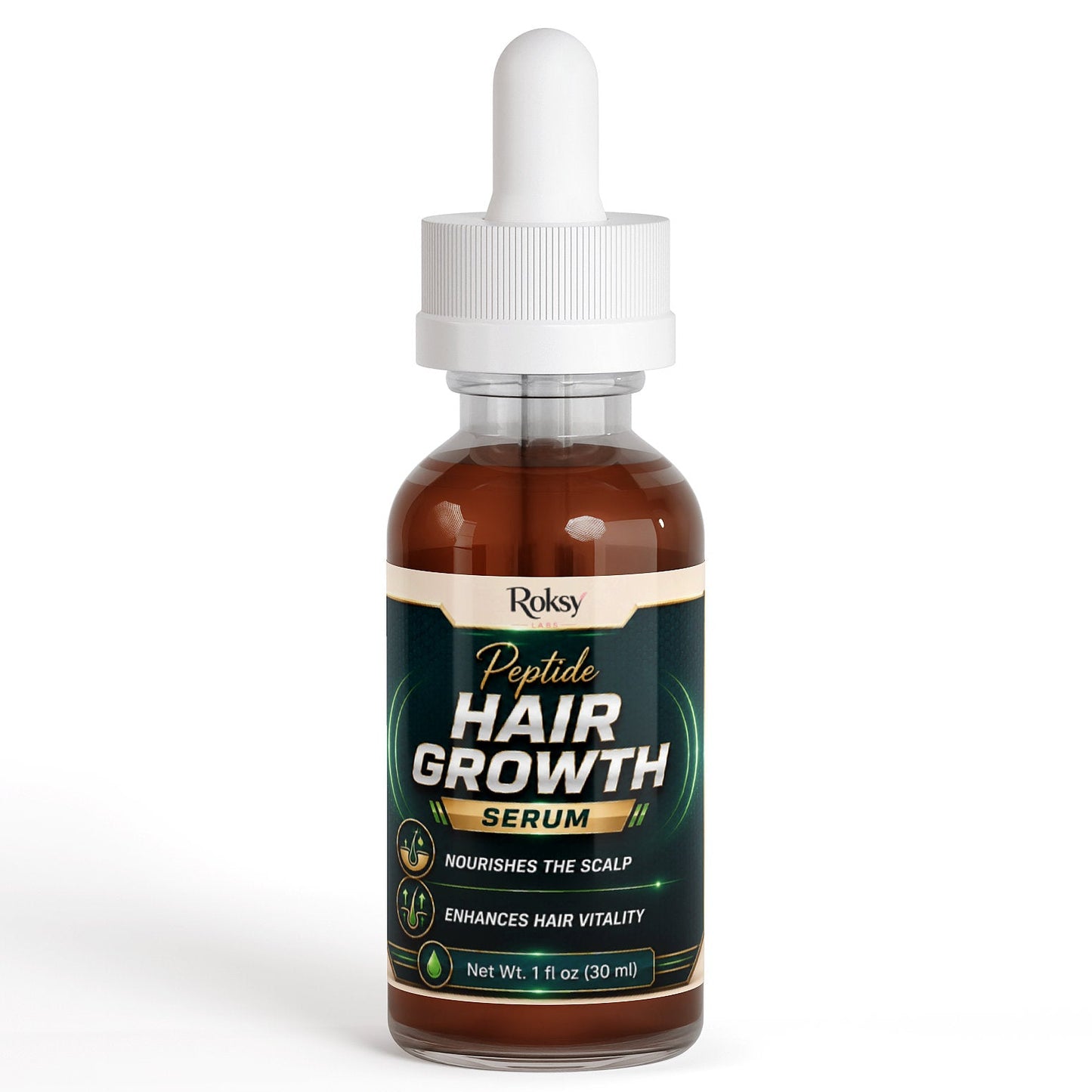 Peptide Hair Growth Serum 2 Pack | 5 Bioactive Peptides Rosemary Saw Palmetto Arginine | Hair Growth Scalp Nourishment and Hair Vitality | 30ml Each