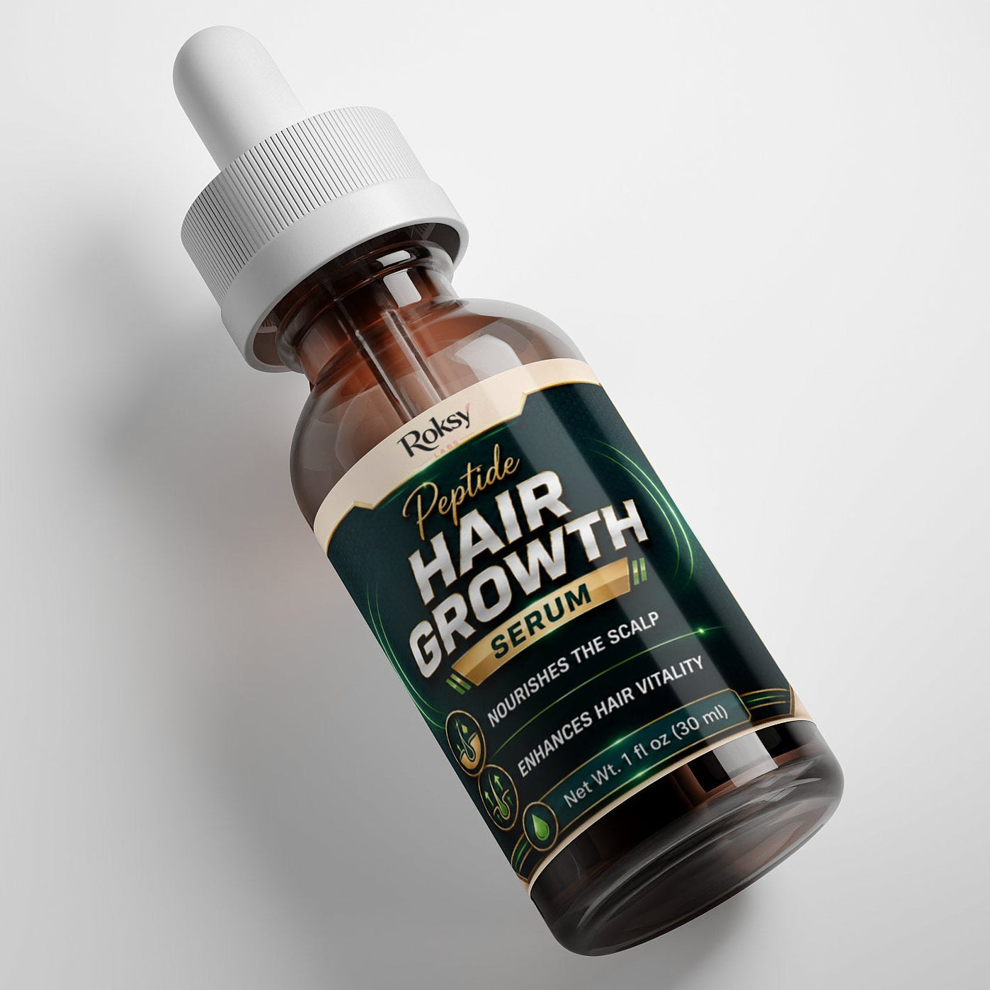 Peptide Hair Growth Serum 2 Pack | 5 Bioactive Peptides Rosemary Saw Palmetto Arginine | Hair Growth Scalp Nourishment and Hair Vitality | 30ml Each