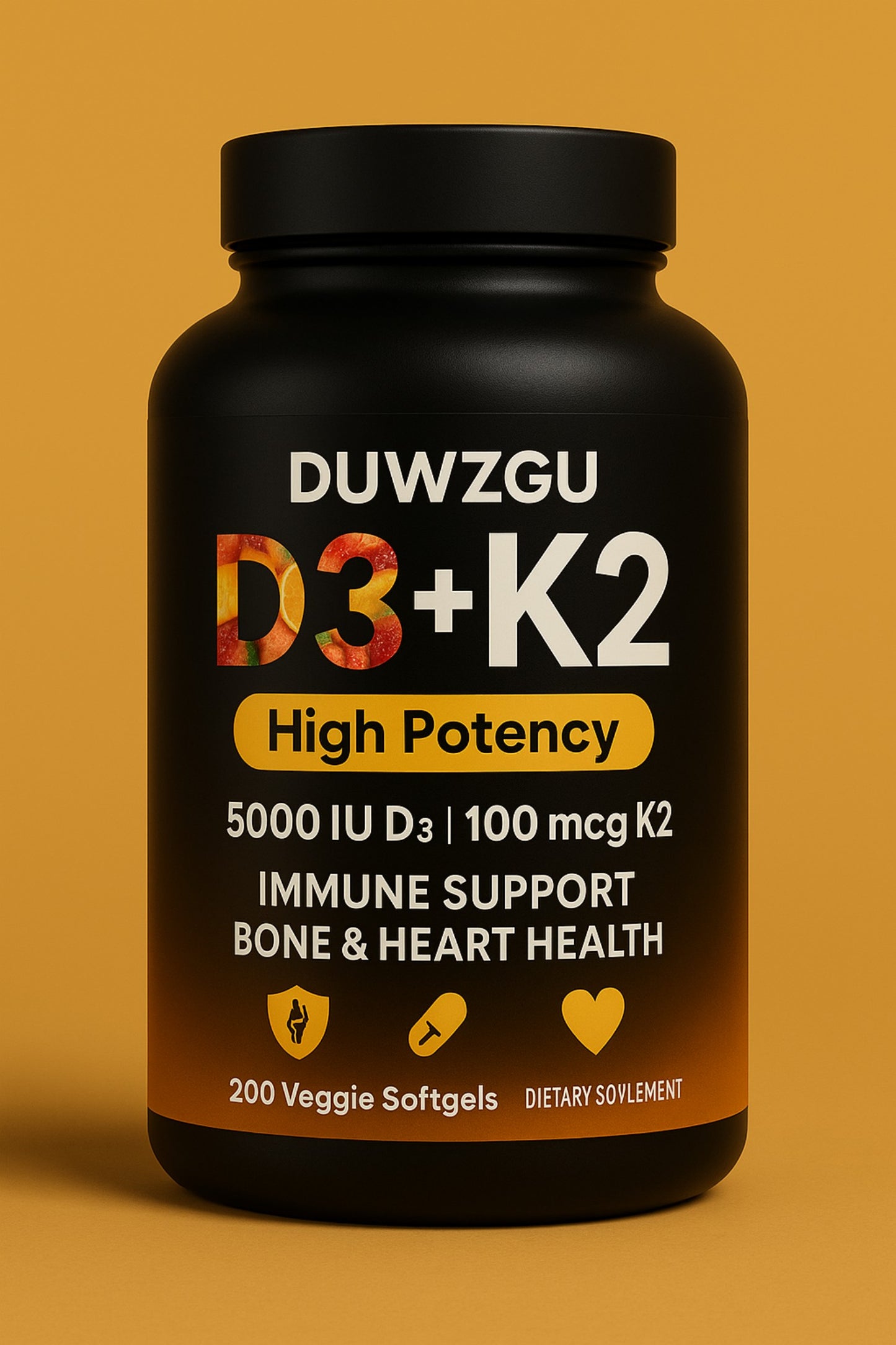 Vitamin D3 K2 200 Veggie Softgels Soft Capsule Vitamin