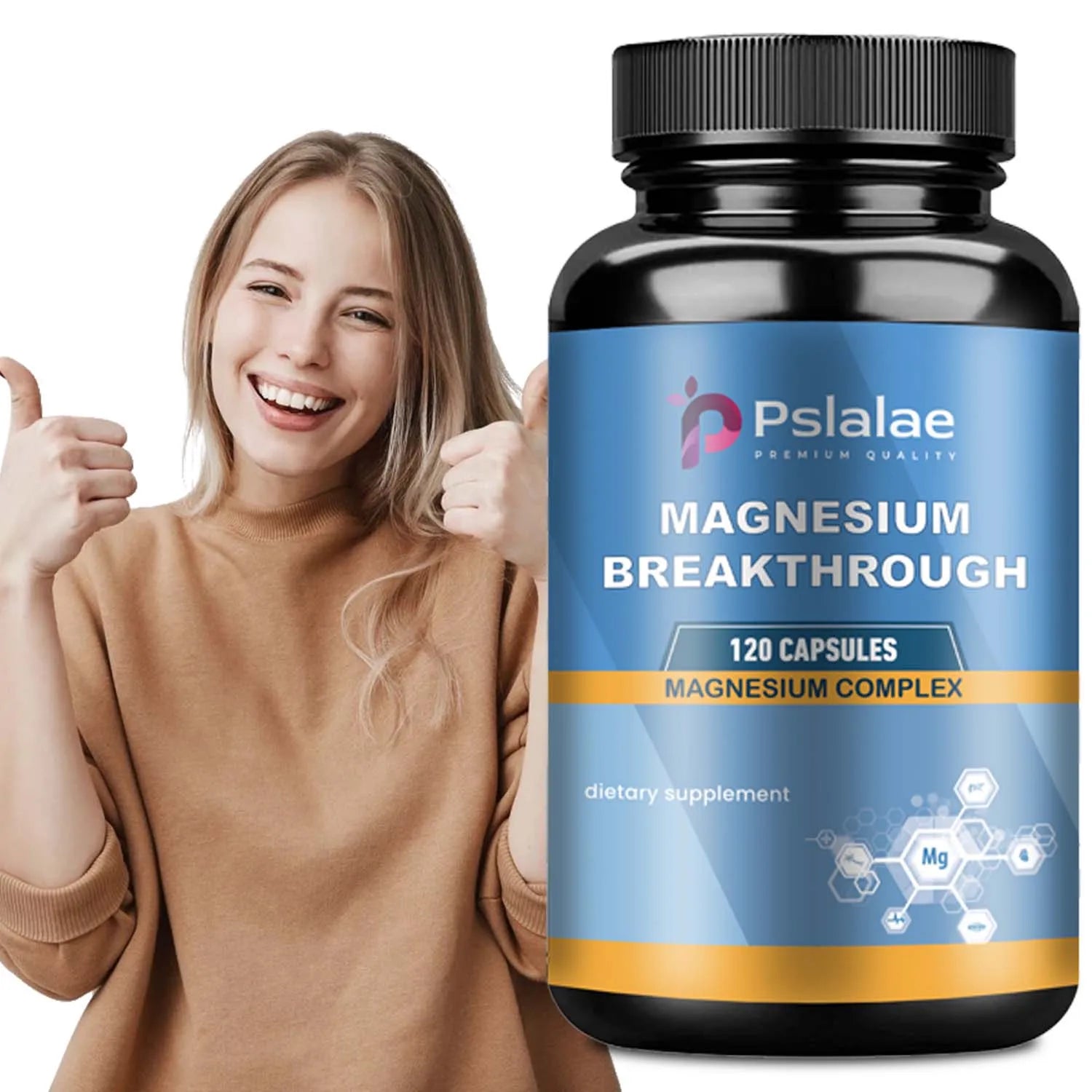 Magnesium Complexes Health Care Vitamins & Supplements 120 Capsules for Nerve Muscle Energy Support And Improved Sleep Quality