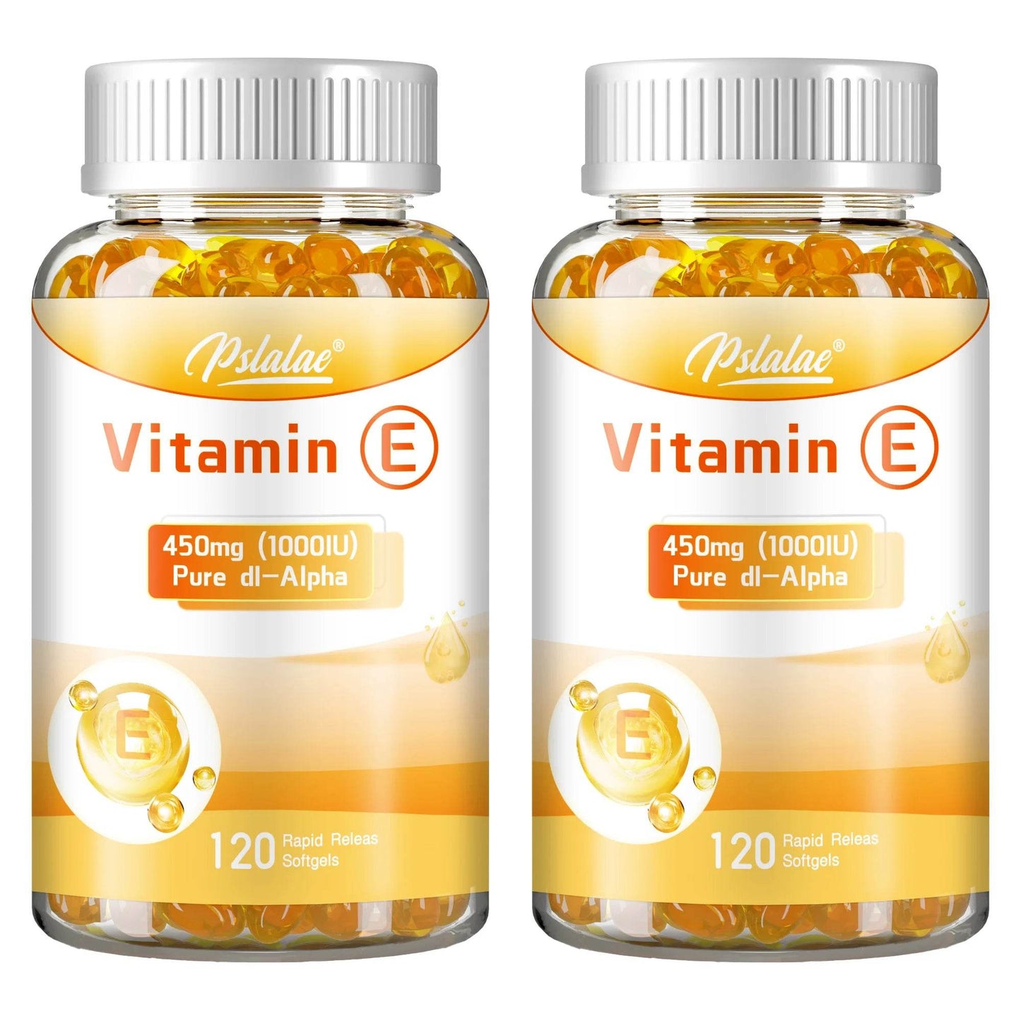 Vitamin E - Promotes Skin, Hair, Nails, Immune and Eye Health, Antioxidant - 120 Capsules Two-More favorable United States