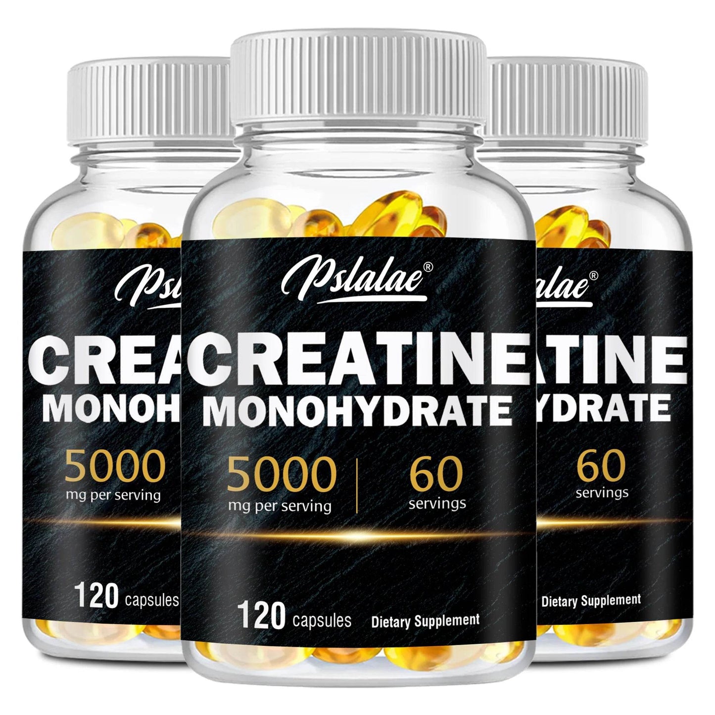 Creatine Monohydrate - Improves Athletic Performance, Strength, Endurance and Muscle Building - 120 Capsules Three-Best choice United States