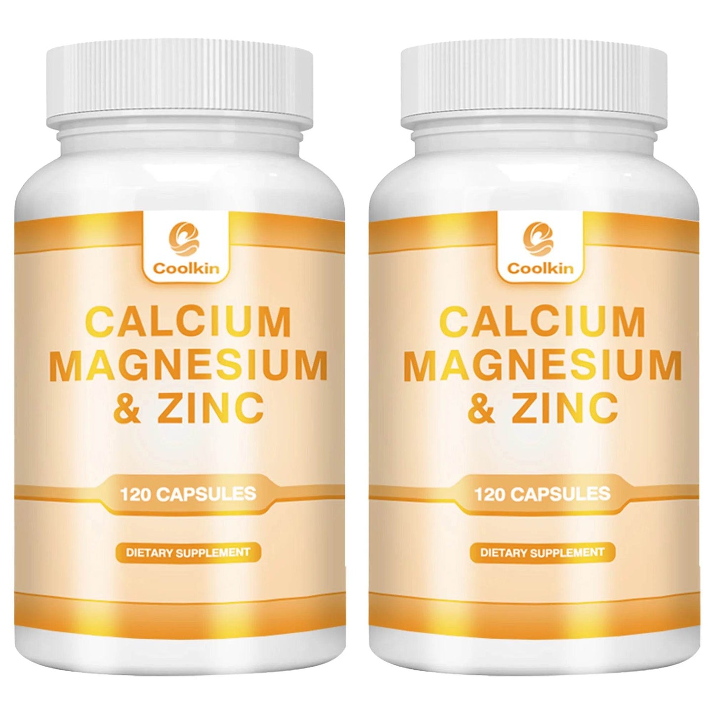 Calcium + Magnesium + Zinc Capsules - Supports Bone Health, Nerve and Muscle Function, Immune Support - 120 Capsules Two - More favorable United States