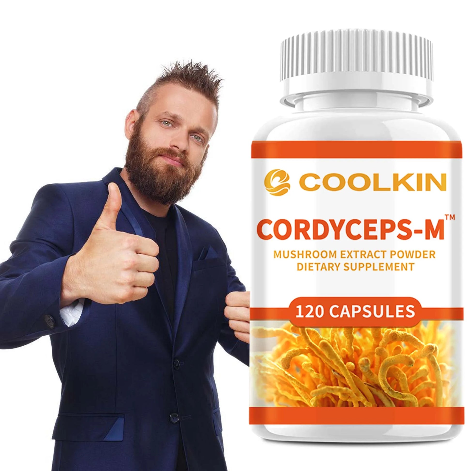 Cordyceps Supplements - Boosts Energy, Endurance and Stamina, Improves Memory and Concentration - 120 Capsules