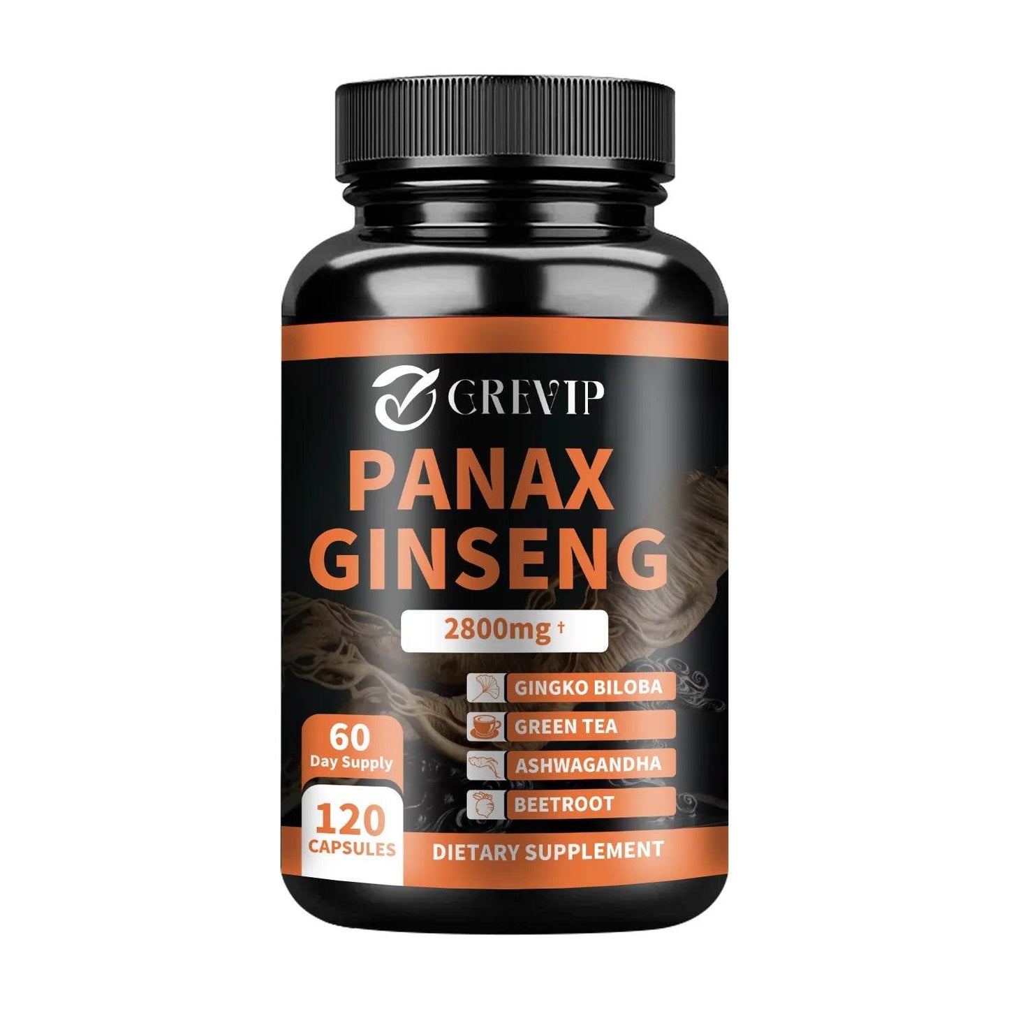 Panax Ginseng Supplement - Improve Memory and Concentration, Enhance Energy Endurance - 120 Capsules One-Trial stage United States