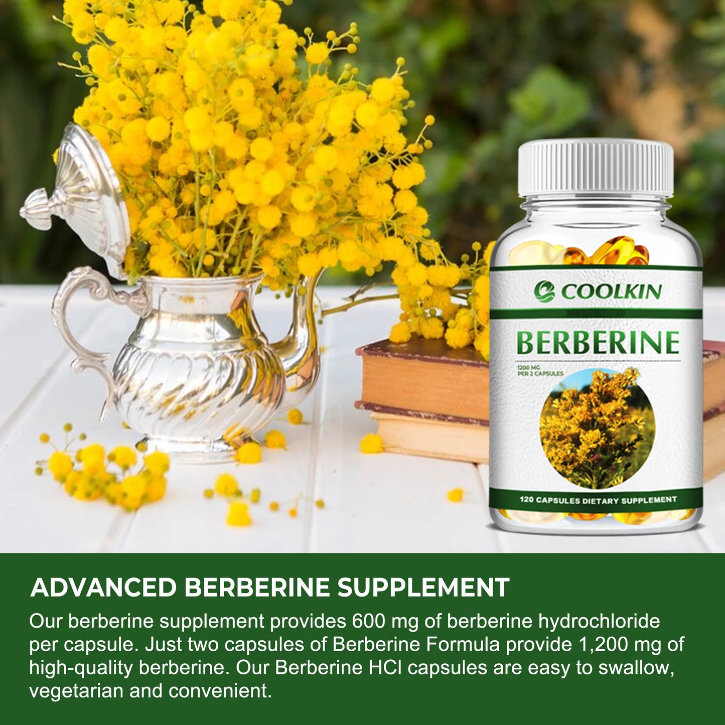 Premium Berberine Supplement - Supports Immune System, Cardiovascular Heart & Gastrointestinal Wellness - 120 Capsules