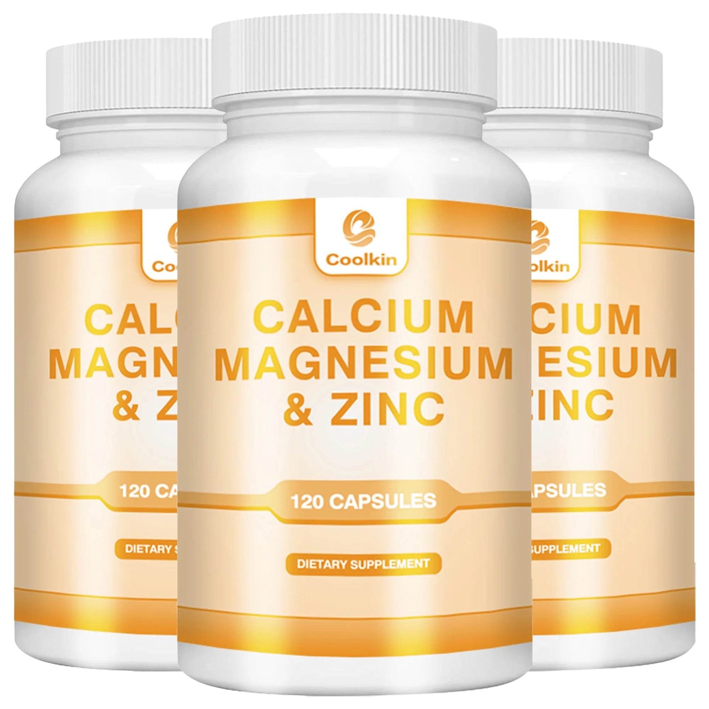 Calcium + Magnesium + Zinc Capsules - Supports Bone Health, Nerve and Muscle Function, Immune Support - 120 Capsules Three - Best choice United States