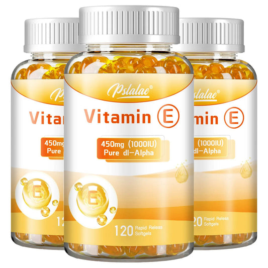 Vitamin E - Promotes Skin, Hair, Nails, Immune and Eye Health, Antioxidant - 120 Capsules Three-Best choice United States