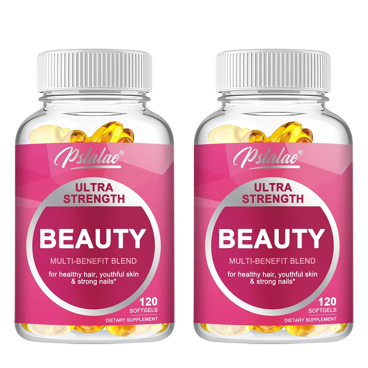 Ultra Strength Beauty Capsules - Whitening Skin Care, Replenishing Hair, Skin and Nails - 120 Capsules Two-More favorable United States