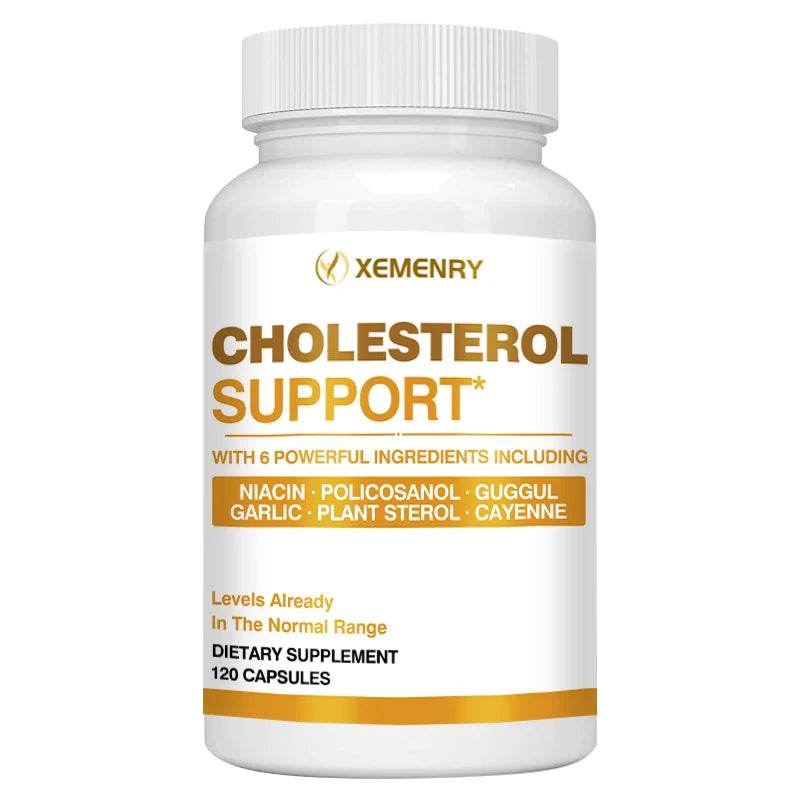 Cholesterol Support - Maintains Healthy Cholesterol Levels, Promotes Blood Flow, and Supports Heart Health - 120 Capsules 120 Capsules United States