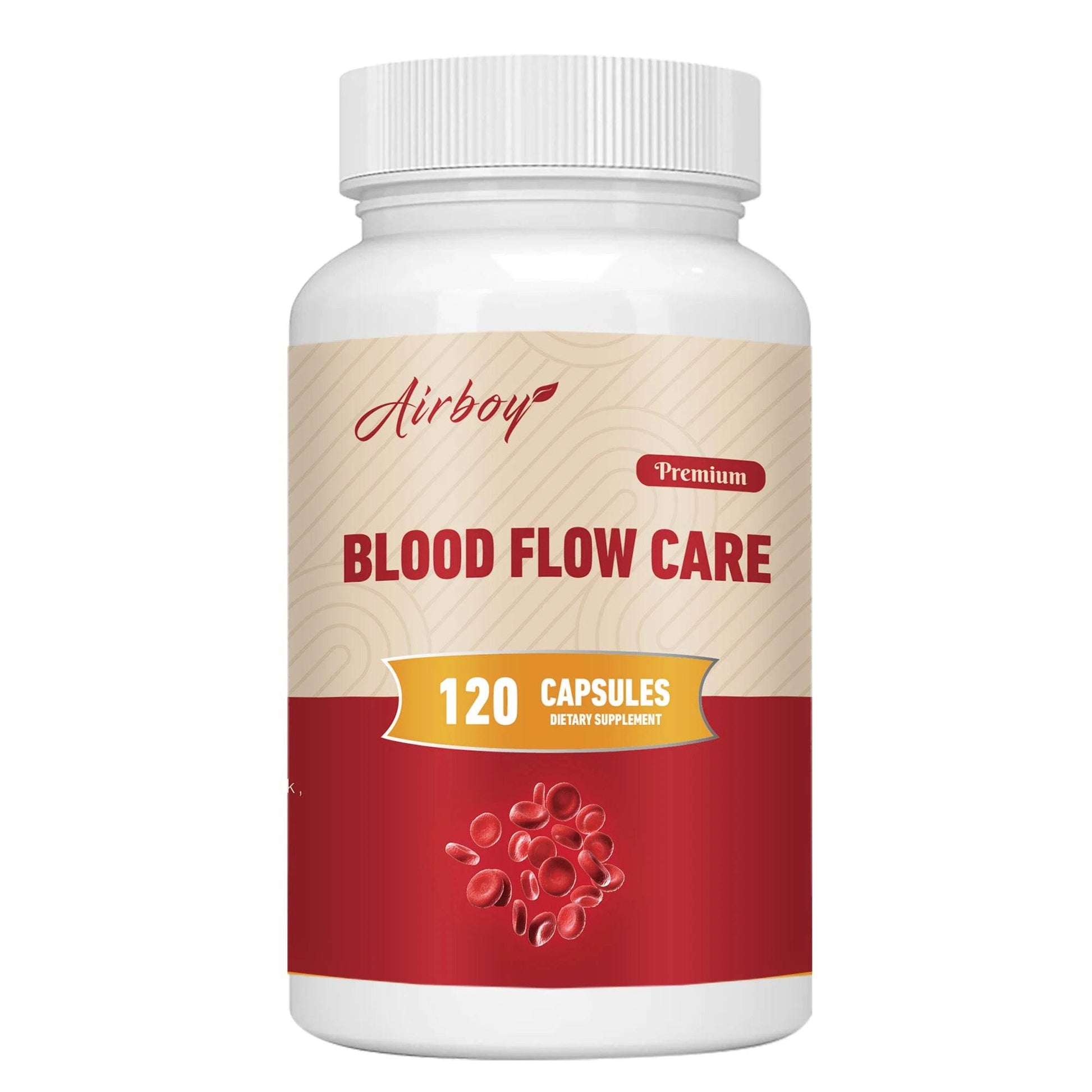 Blood Flow Care Supplement - Heart Health, Promotes Natural Blood Circulation - 120 Capsules 120 Capsules United States