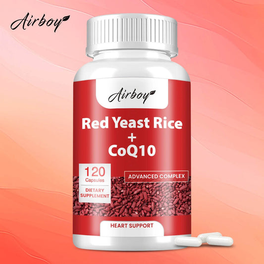 Red Yeast Rice CoQ10 - Supports Heart, Cardiovascular Health, and Maintains Healthy Cholesterol Levels - 120 Capsules
