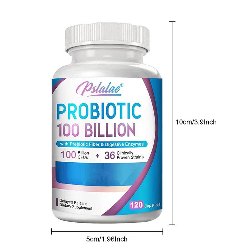 Probiotics 100 Billion - Supports Urinary Health, Promotes Digestive Regularity, and Balances Intestinal Bacteria - 120 Capsules