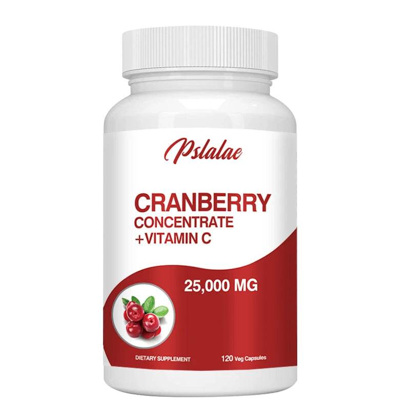 Cranberry Extract Supplement 25,000 Mg - Prostate Support, Aids Urination Contains Vitamin C and Vitamin E - 120 Capsules One-Trial stage United States