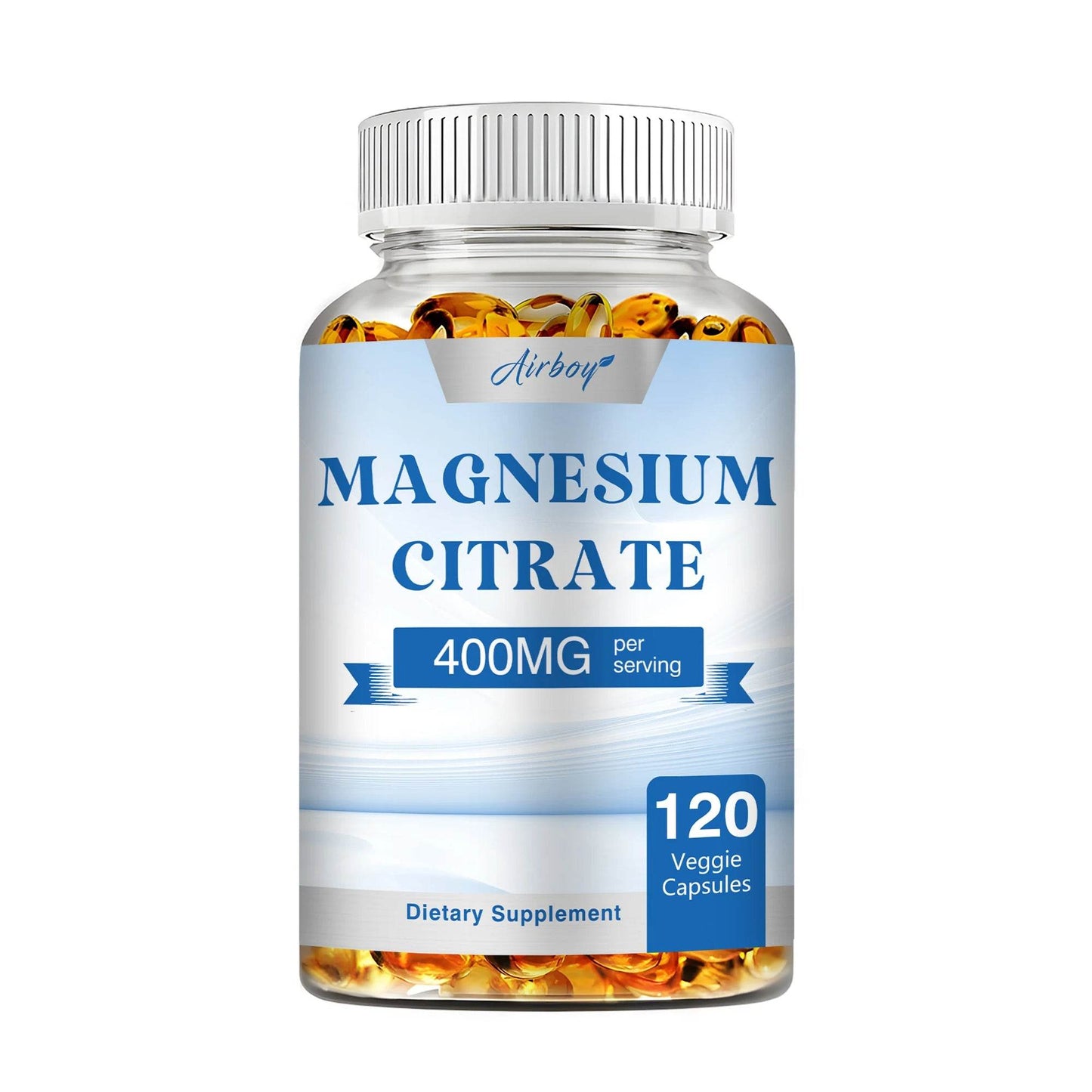 Magnesium Citrate Capsules - for Muscle, Nerve, Bone and Heart Health - 120 Capsules 120 Capsules United States